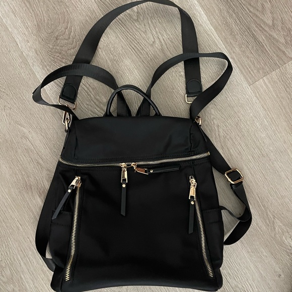 Elegant Black Backpack Purse - Picture 1 of 8